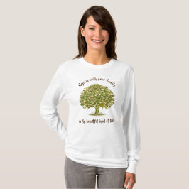 Familjecitat Kvinnor i längdriktningen träd mamma T Shirt