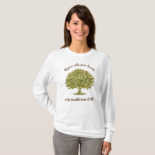 Familjecitat Kvinnor i längdriktningen träd mamma T Shirt (Hel framsida)