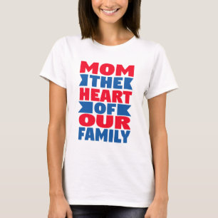 Familjecitat: Mamma i hjärtat - T-Shirt, Mugg & Ho T Shirt