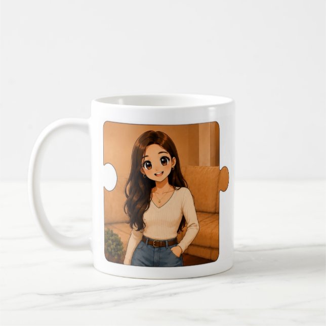 Familjecoffekopp redigerbar kaffemugg (Vänster)