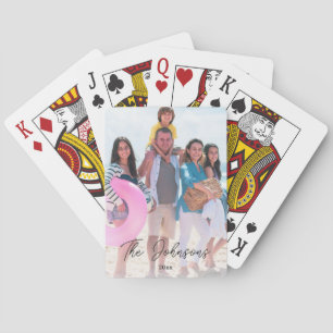 Familjedag   Modern Photo Namn Personlig Casinokort