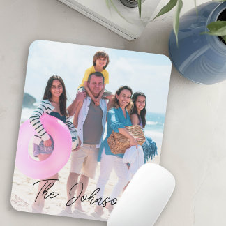 Familjedag | Modern Photo Namn Personlig Musmatta
