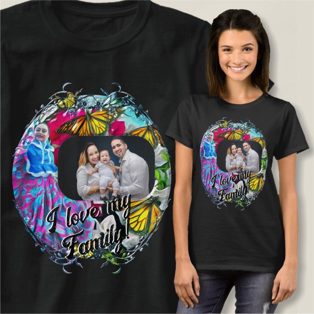 Familjedansande med Flowers & Butterflies PV01 T Shirt (Skapare uppladdad)