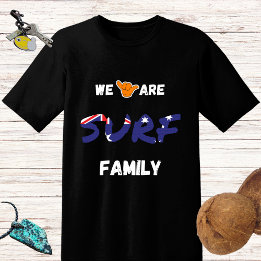 Familjedesign för surfor - shaka hand och Australi T Shirt