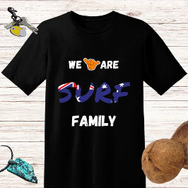 Familjedesign för surfor - shaka hand och Australi T Shirt