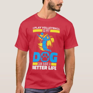 Familjefacket Volleyball Hund T Shirt