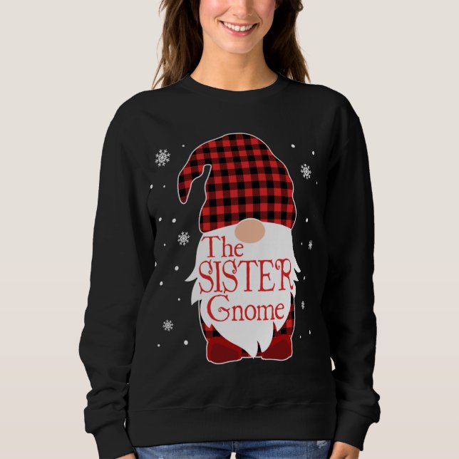 Familjefajama-julfamiljen Gift Sister Gnome Buffal T Shirt (Framsida)