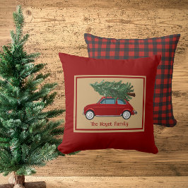 Familjefält i Namn Julpillow Rustic Red Play Kudde