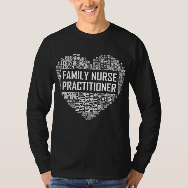 Familjefältskötare Heart FNP Sjuksköterskeutbildni T Shirt (Framsida)