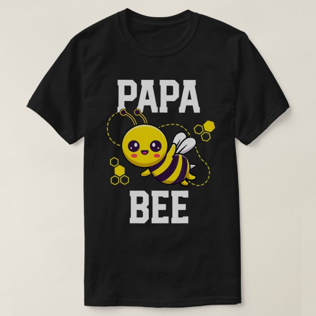 Familjefån är Pappa pappa Birthday First Bee Day O T Shirt (Design framsida)