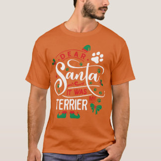 Familjefästflicka i Terrier Hund jul Hund aveln T Shirt