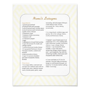 Familjefavoritrecept Chevron - Lasagna Fototryck