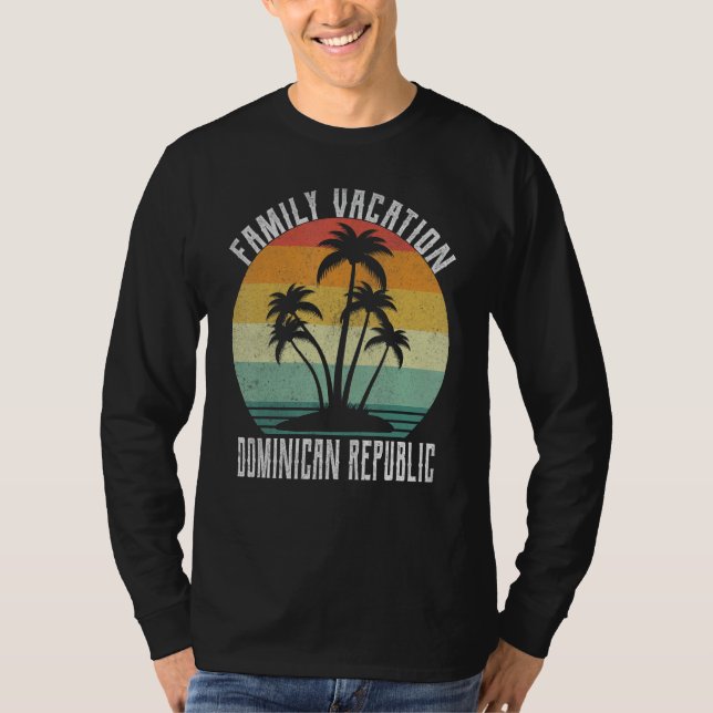 Familjeflykt 22 Matching Beach Summer Dominican T Shirt (Framsida)