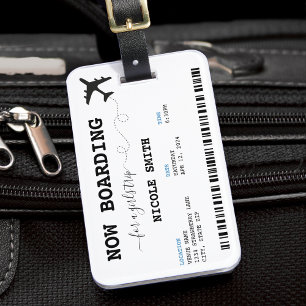 Familjeflykt för boardPass Girls Resa Bagagebricka