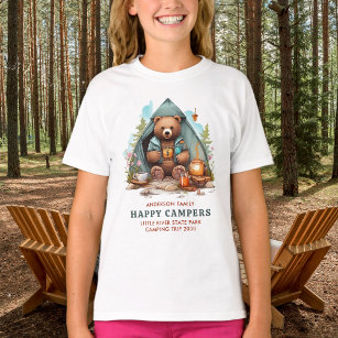 Familjeflykt för Personlig av campingplats i lyckl T Shirt