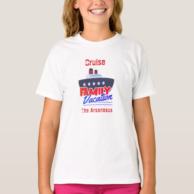 Familjeflyktivet Cruise Personalize White T Shirt (Framsida)