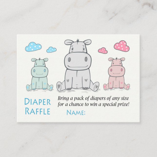 Familjefo Diaper Raffle Biljett (Framsida)