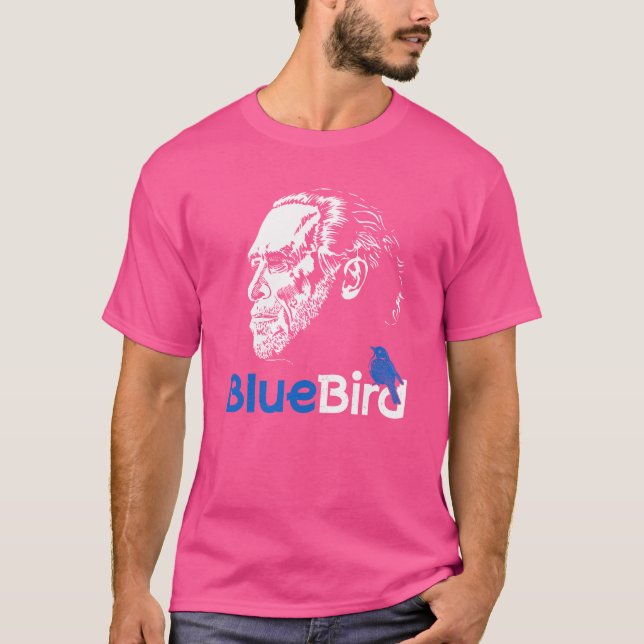 Familjefolk i Blue Bird T Shirt (Framsida)