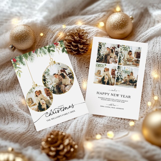 Familjefollkort, fotokort, helgdag-kort. julkort (Family Photo Christmas Card, Photo holiday card,)