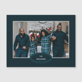 Familjefopajamas Blue Magnetic Helgdag Card