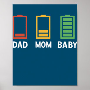 Familjeföräldrar i Pappa Baby Poster