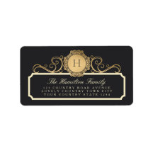 Familjeföretaget Vintage Charcol Guld Monogram Adr