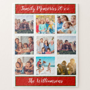 Familjefot Collage julgåva Keepsaké Pussel