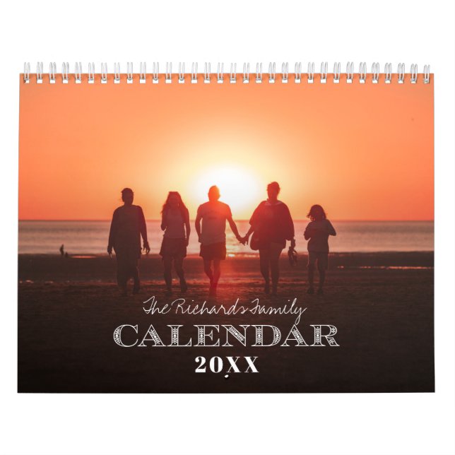 Familjefoto, 12 månaders mappad kalender (Omslag)
