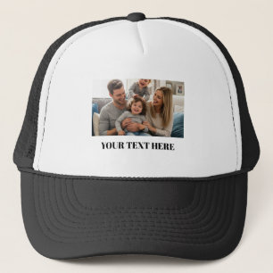 Familjefoto Anpassad text Trucker mössa Keps