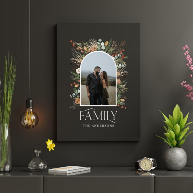 Familjefoto båge akvarell botanisk elegant canvastryck (Skapare uppladdad)