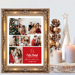 Familjefoto Collage, Modern, Portugisisk jul Julkort