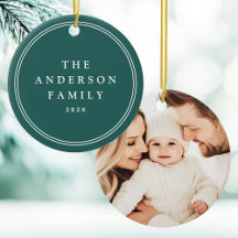 Familjefoto elegant gräns namn-grönten gräs