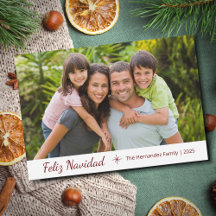 Familjefoto Feliz Navidad Modern jul