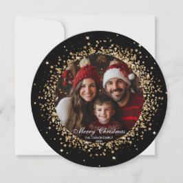 Familjefoto för elegant Guld Glitter