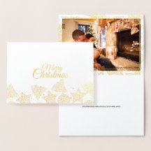 Familjefoto för guld & White God jul Mönster