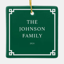 Familjefoto för Hunter Grönt White Grekiska Nyckel