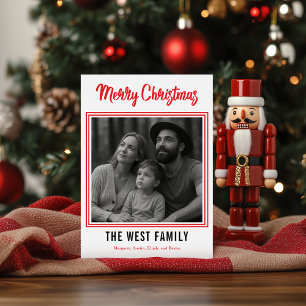 Familjefoto för julfamiljen Rand - God jul Julkort