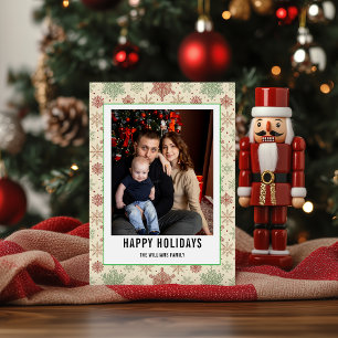Familjefoto för julfamiljen Rand - God jul Julkort