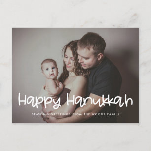 Familjefoto för lycklig Hanukkah helgdag Vykort