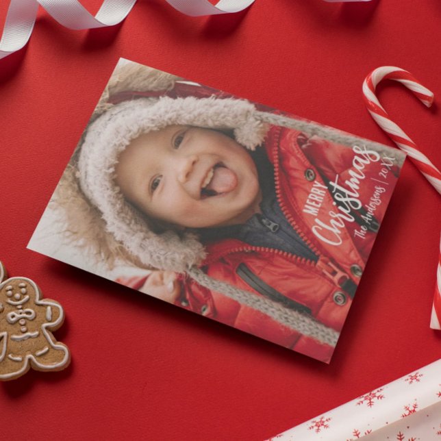 Familjefoto för Rustic Land Play God jul Julkort (Skapare uppladdad)