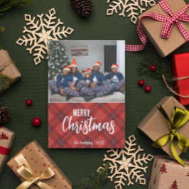 Familjefoto för Rustic Land Play God jul Julkort