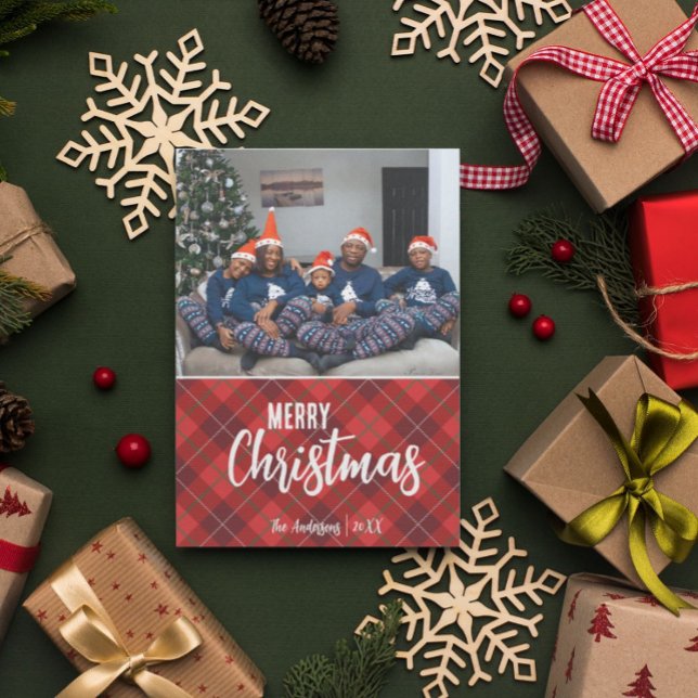 Familjefoto för Rustic Land Play God jul Julkort (Skapare uppladdad)