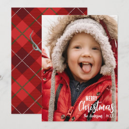 Familjefoto för Rustic Land Play God jul Julkort