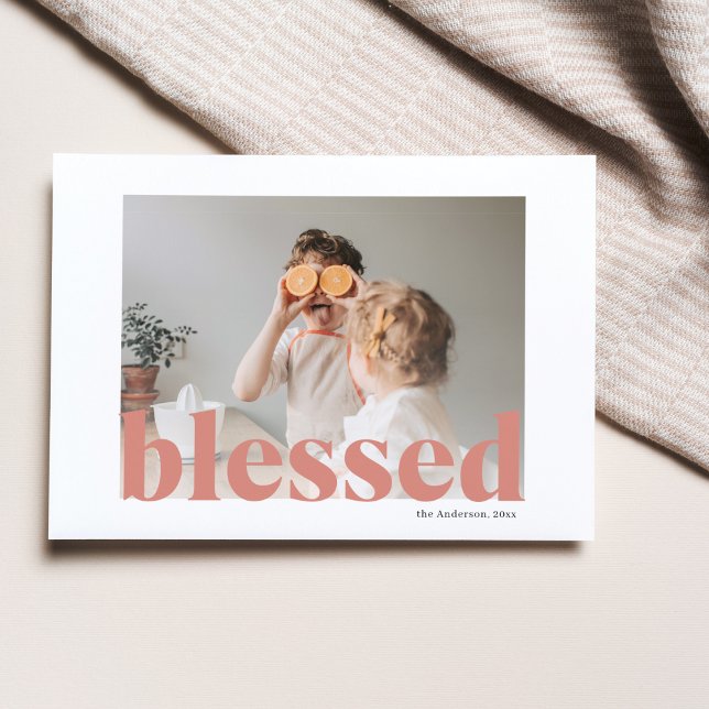 Familjefoto | Glad Thanksgiving Blessed Vykort (Skapare uppladdad)