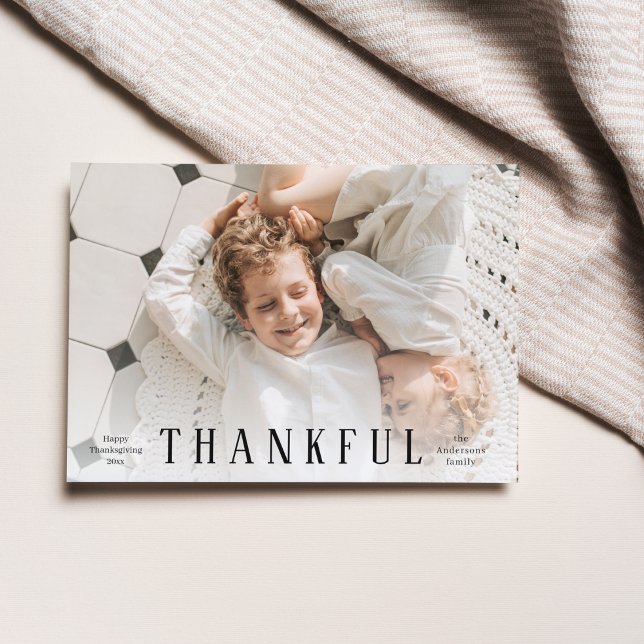 Familjefoto | Glad Thanksgiving | Tacksam Vykort (Skapare uppladdad)