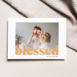 Familjefoto | Happy thanksgiving bläddrat vykort