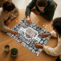 Familjefoto Hjärtkollage Återträff Semestergåva