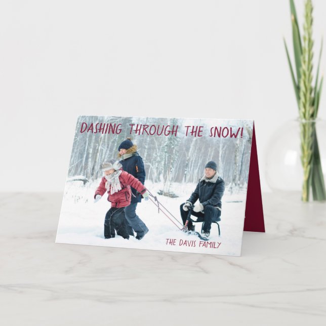 Familjefoto, jul, helgkort (Framsida)