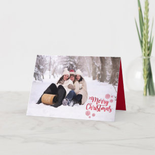 Familjefoto, julbild helgkort
