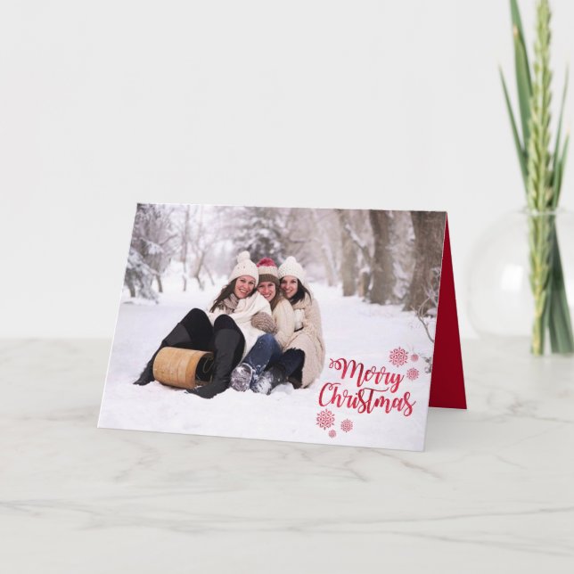 Familjefoto, julbild helgkort (Framsida)